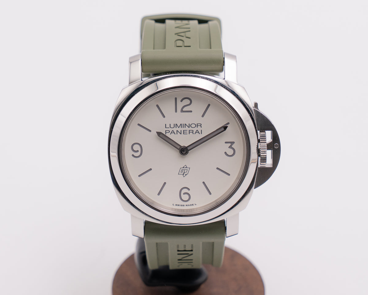 Panerai Luminor Base 44mm PAM01087 White Dial Green Strap 2026