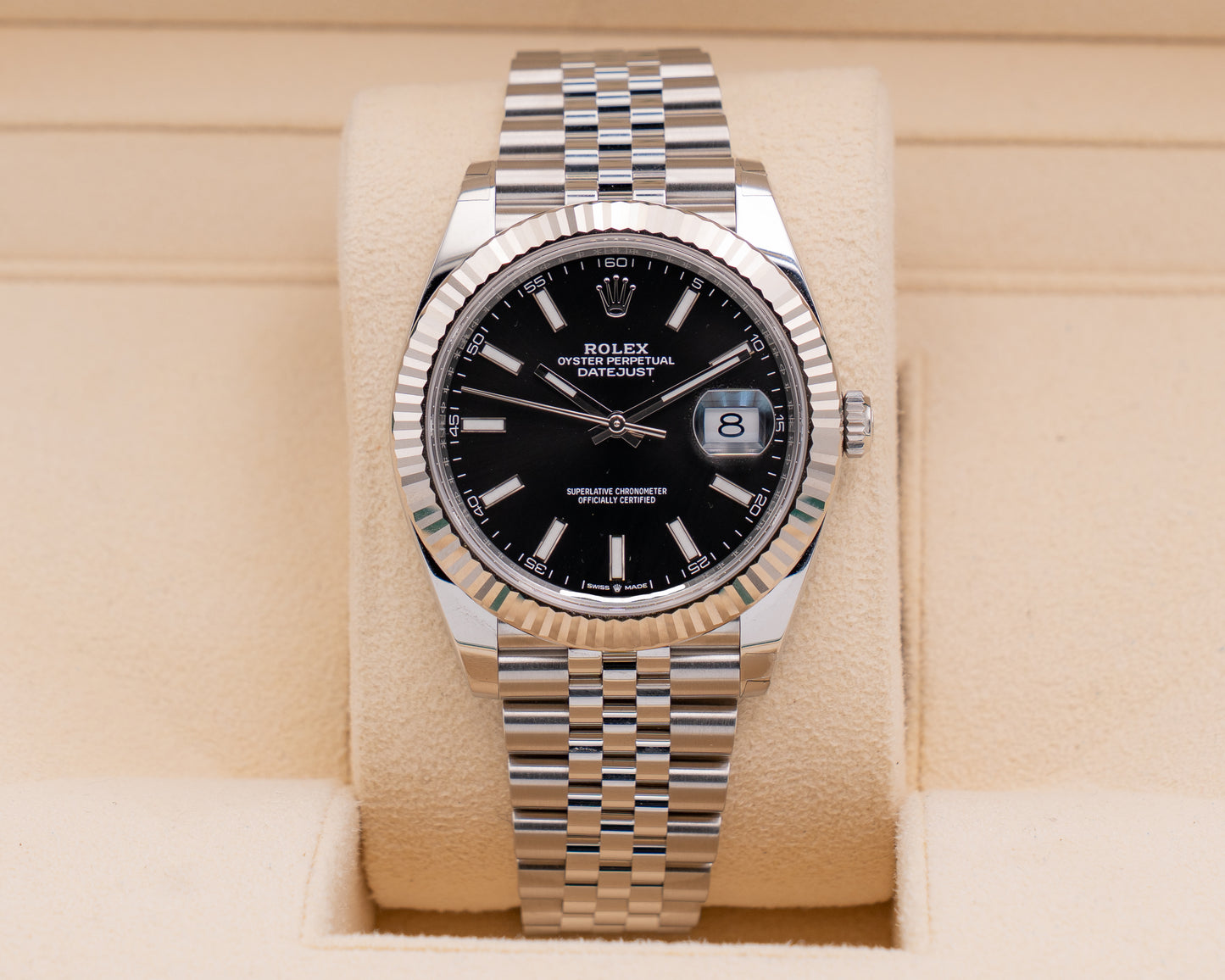 Rolex DateJust 41mm 126334 Fluted  on Jubilee Black Dial 2026