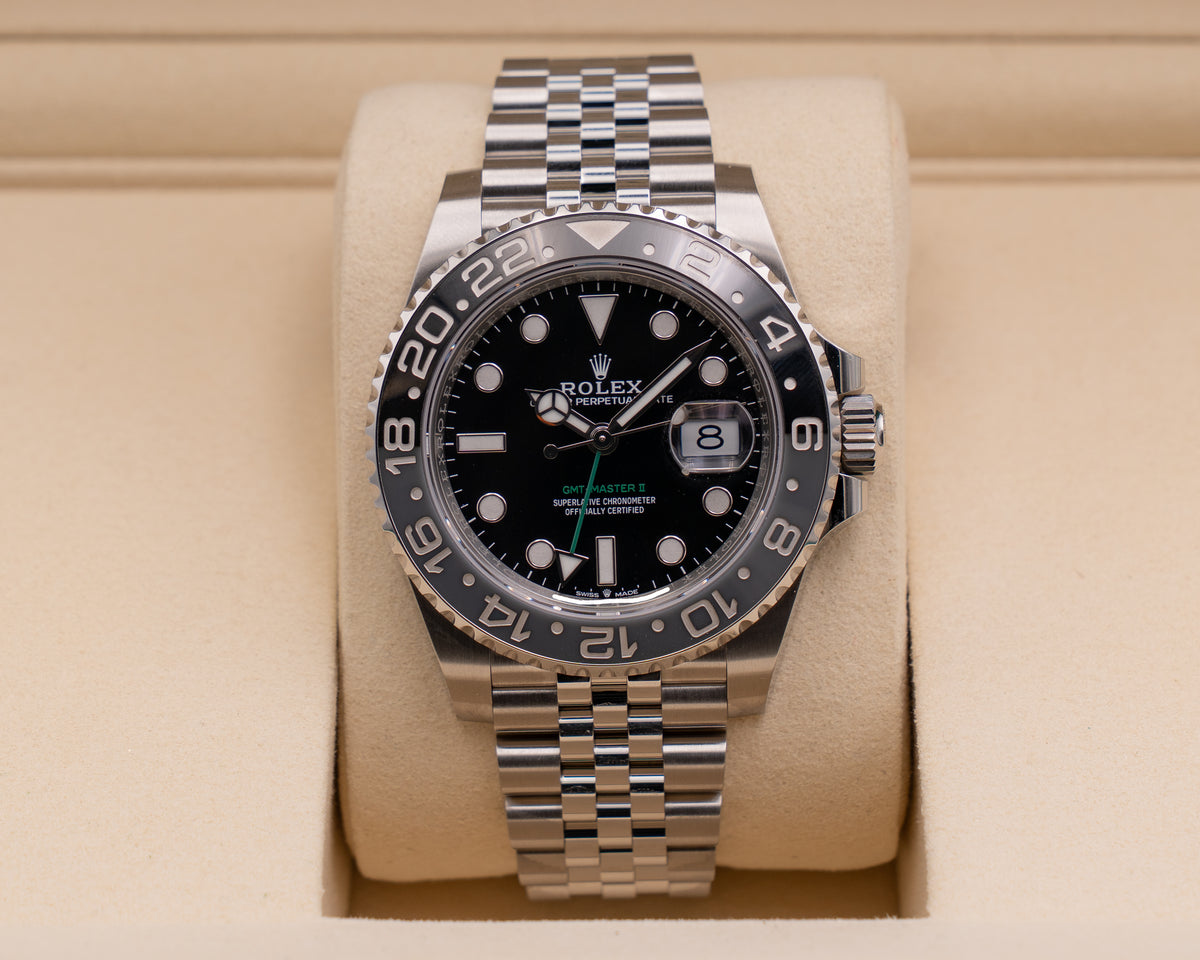 Rolex WOOD CARD GMT-Master II 40mm 126710GRNR "Bruce Wayne" On Jubilee 2026