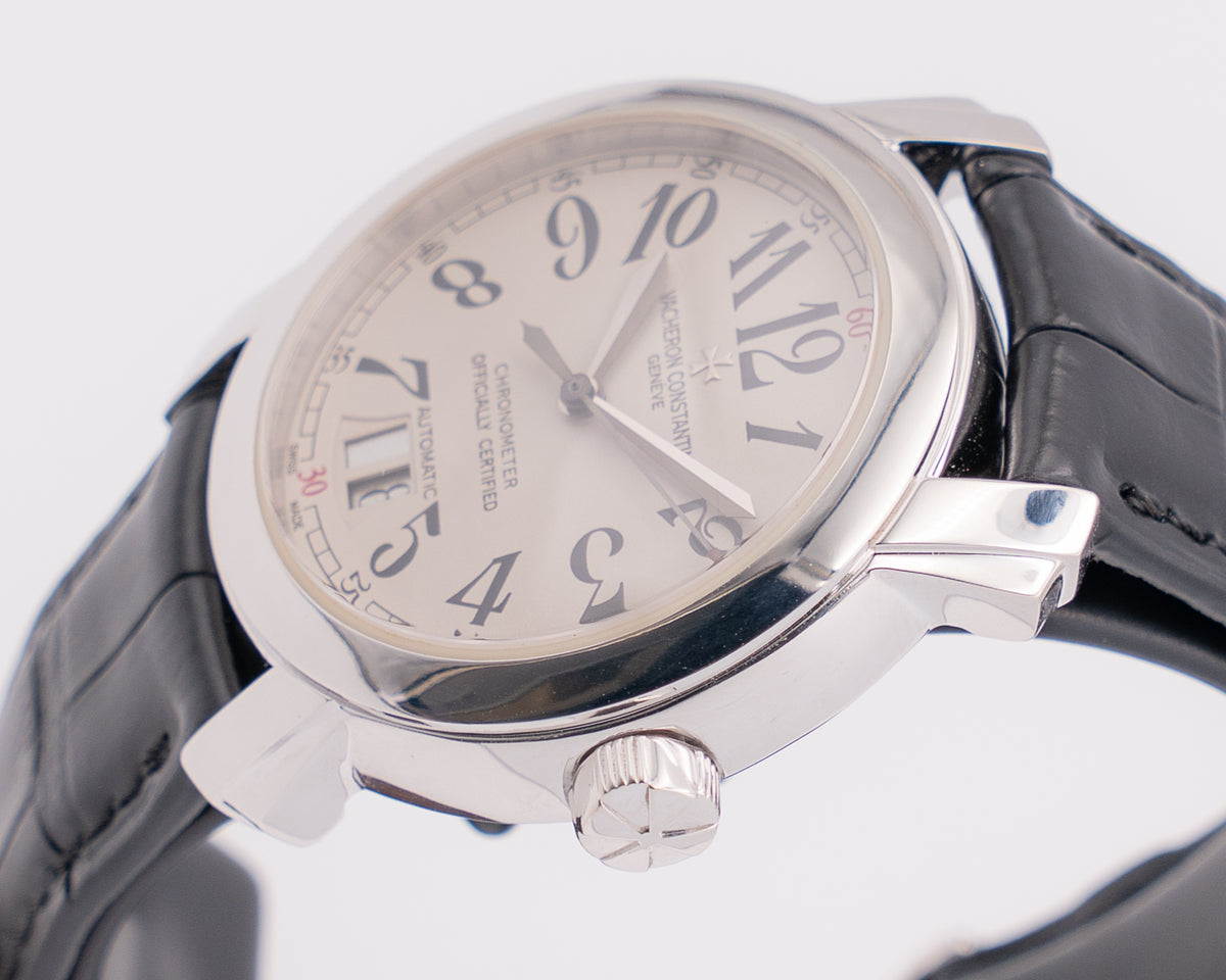 Vacheron Constantin Malte 38mm 42015-000g-8902 White Gold Case Black Leather Strap
