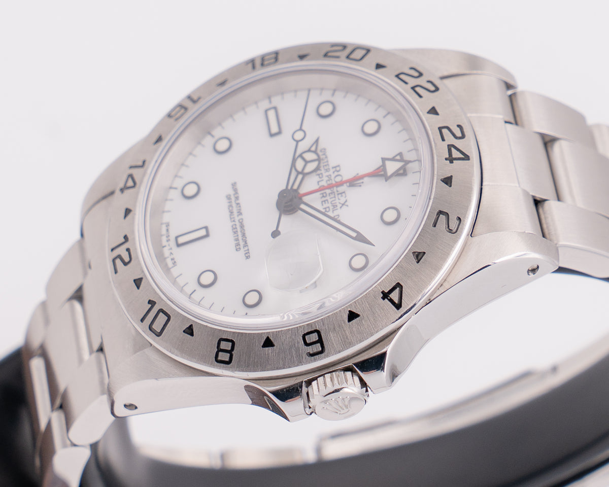 Rolex Explorer II 40mm 16570 White Swiss T Dial U serial