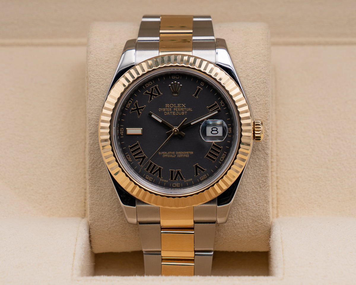 Rolex Datejust II 41mm 116333 Black Roman Dial 2010