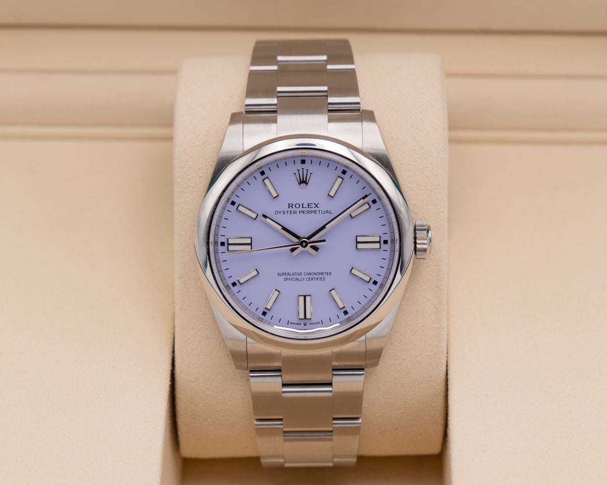 UNWORN WOOD CARD Rolex Oyster Perpetual 41mm 134300 Lavender 2026