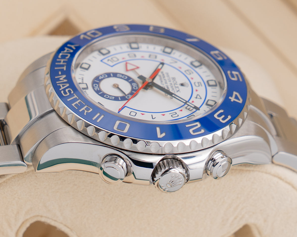 Rolex Yacht-Master 2 44mm 116680 Blue Bezel White Dial 2017