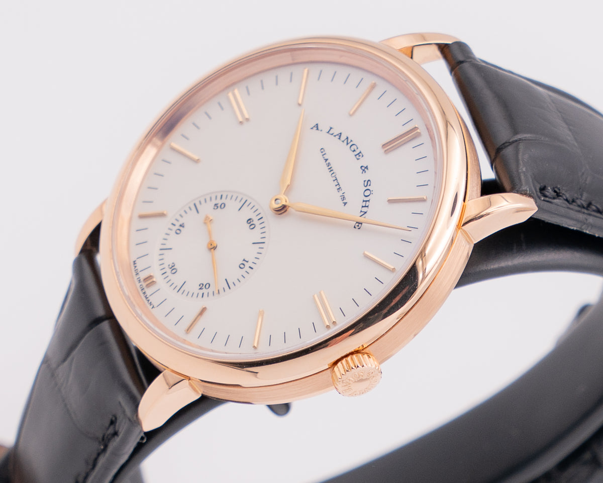 A. Lange & Söhne Saxonia 38,5mm automatic 380.033  Rose Gold White Dial 2015