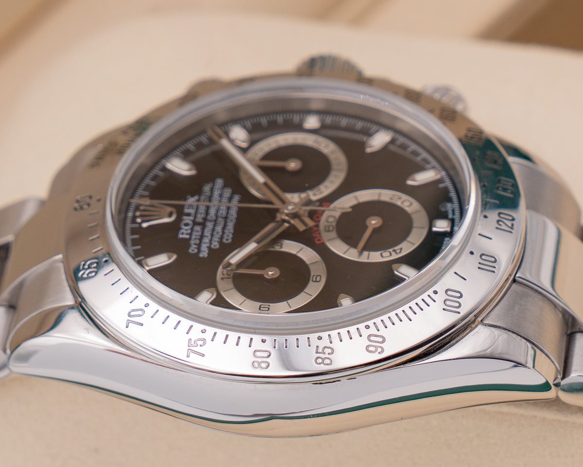 Rolex Daytona 40mm 116520 Steel Bezel Black Dial 2006