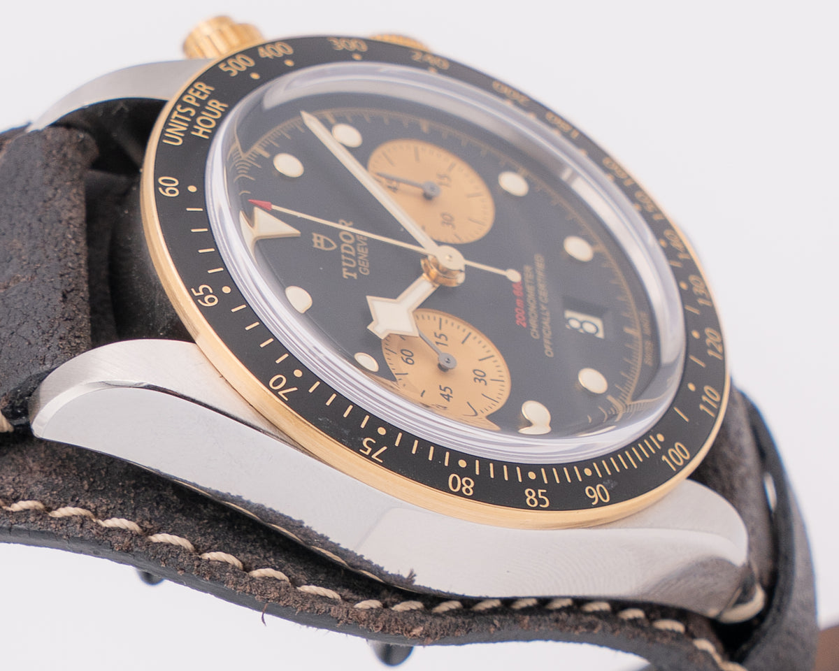 Tudor BLACK BAY 41mm  79363N-0002 CHRONO S&G On Leather Strap