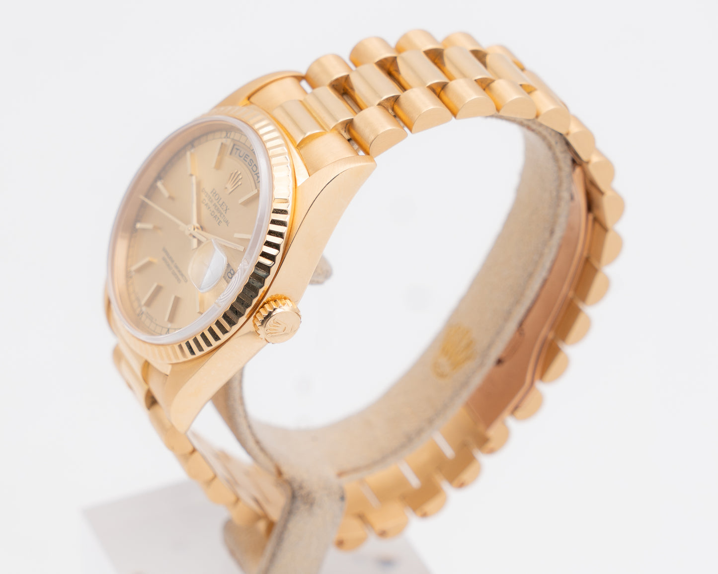 Rolex Day Date 36mm 18238 Gold Case Champagne Dial 2000