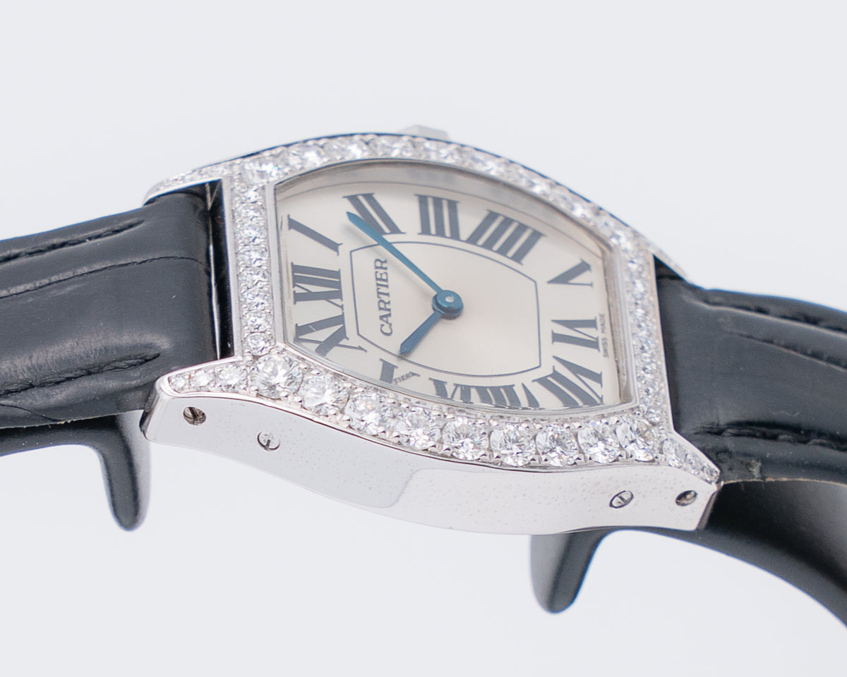 Cartier Tortue WA507231 White Gold Diamond Bezel