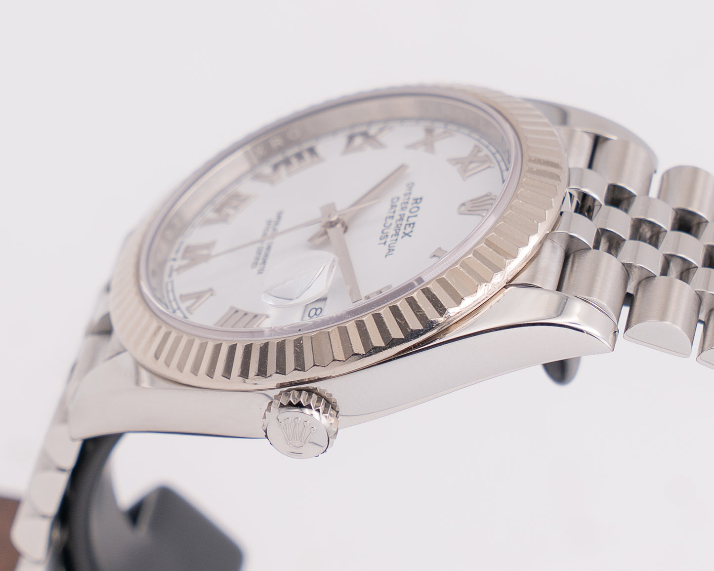 CPO Rolex Datejust 41mm 126334 White Roman Fluted Jubilee
