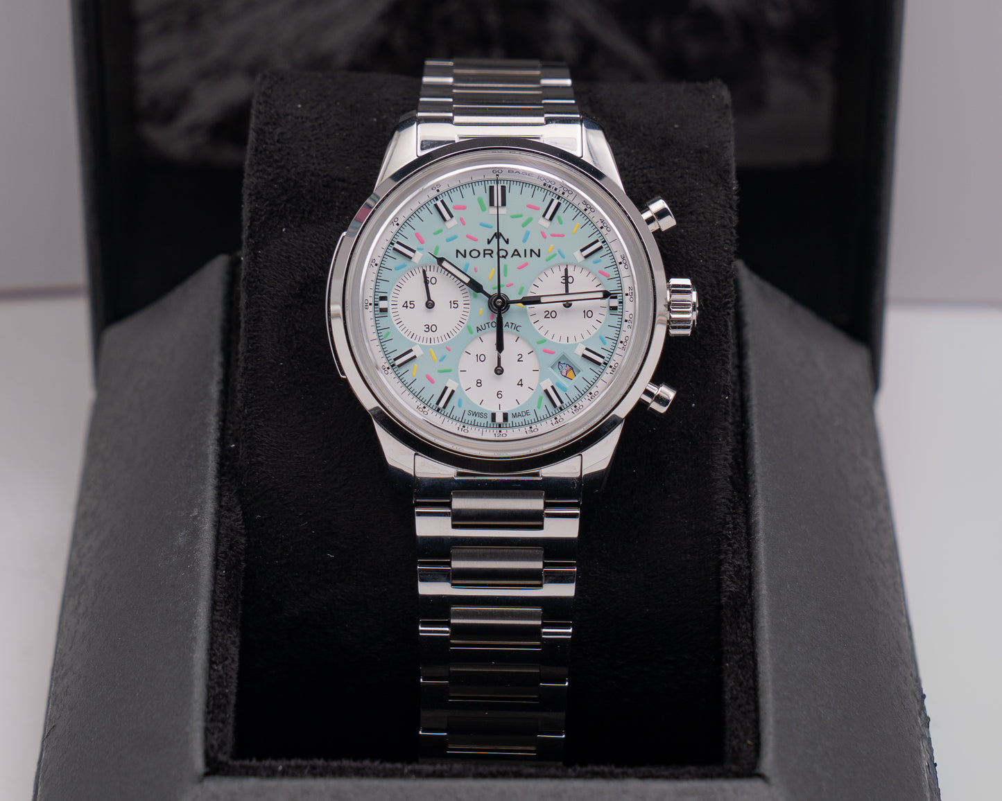 UNWORN Norqain Freedom Chrono 40mm N2201.19S04.A01 Enjoy Life Sprinkle Turqoise 2026