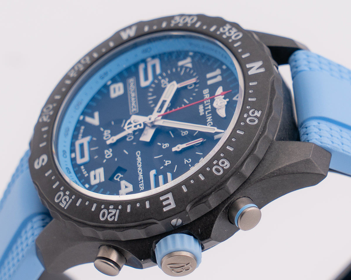 UNWORN Breitling Endurance Pro 38mm Ble Rubber Strap Chronograph