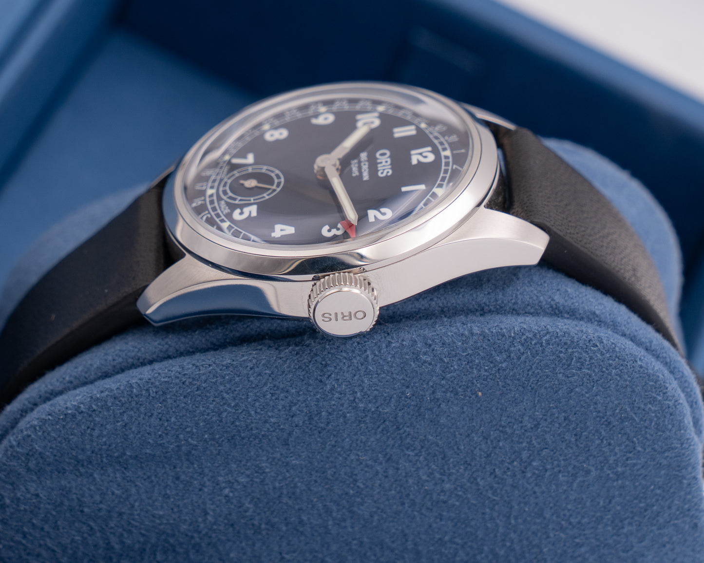 Oris Big Crown Pointer Date Calibre 403 38mm Blue Dial Leather