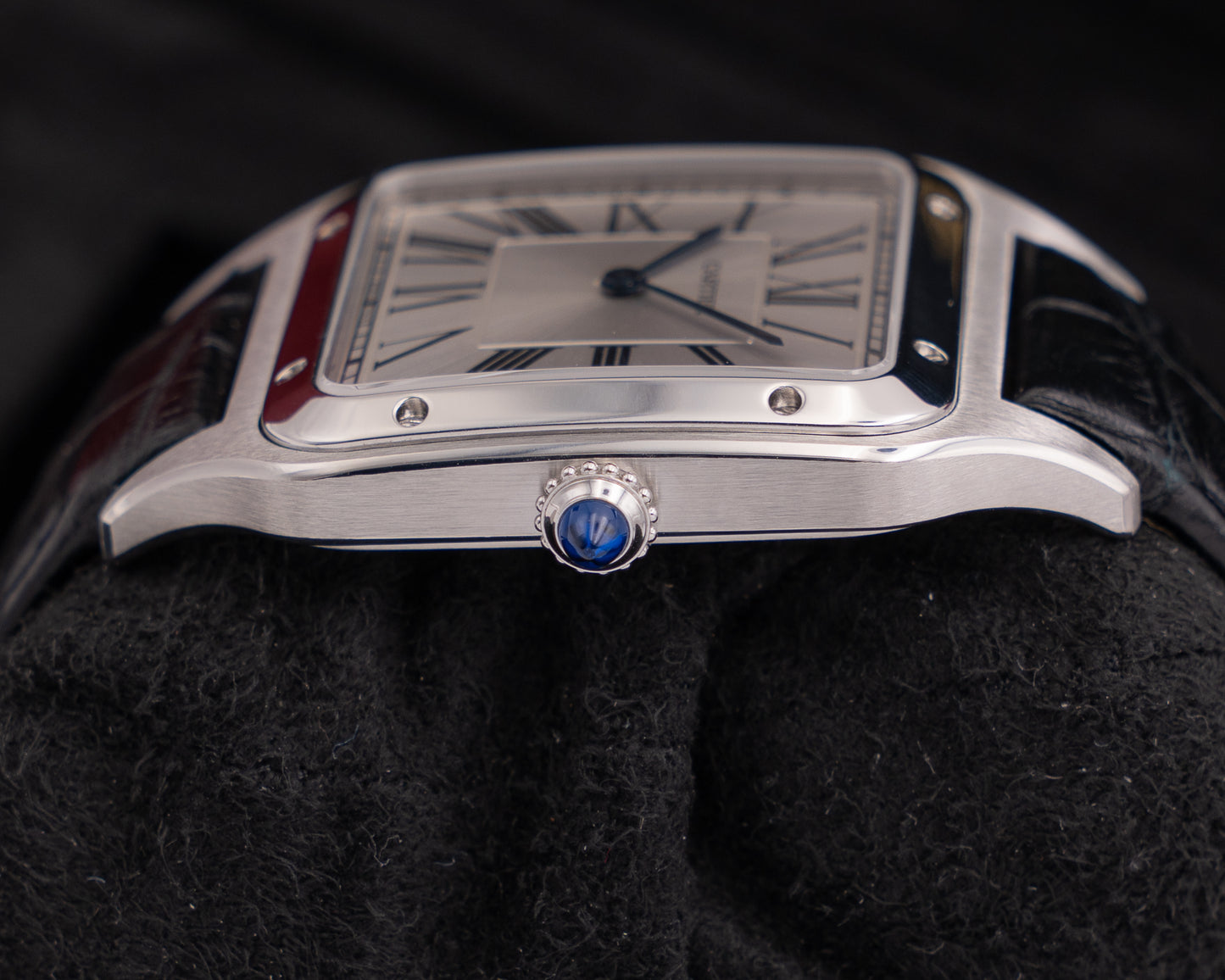 Cartier Santos Dumont 46.6mm WSSA0032 Silver Dial Black Strap 2024