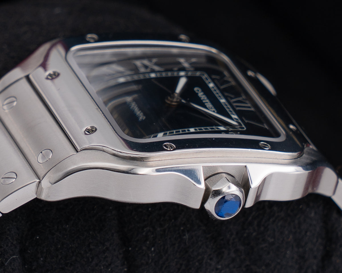 Cartier Santos 39mm WSSA0030 Blue Dial Open Date
