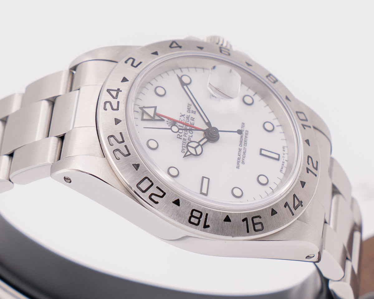 Rolex Explorer II 40mm 16570 White Swiss T Dial U serial