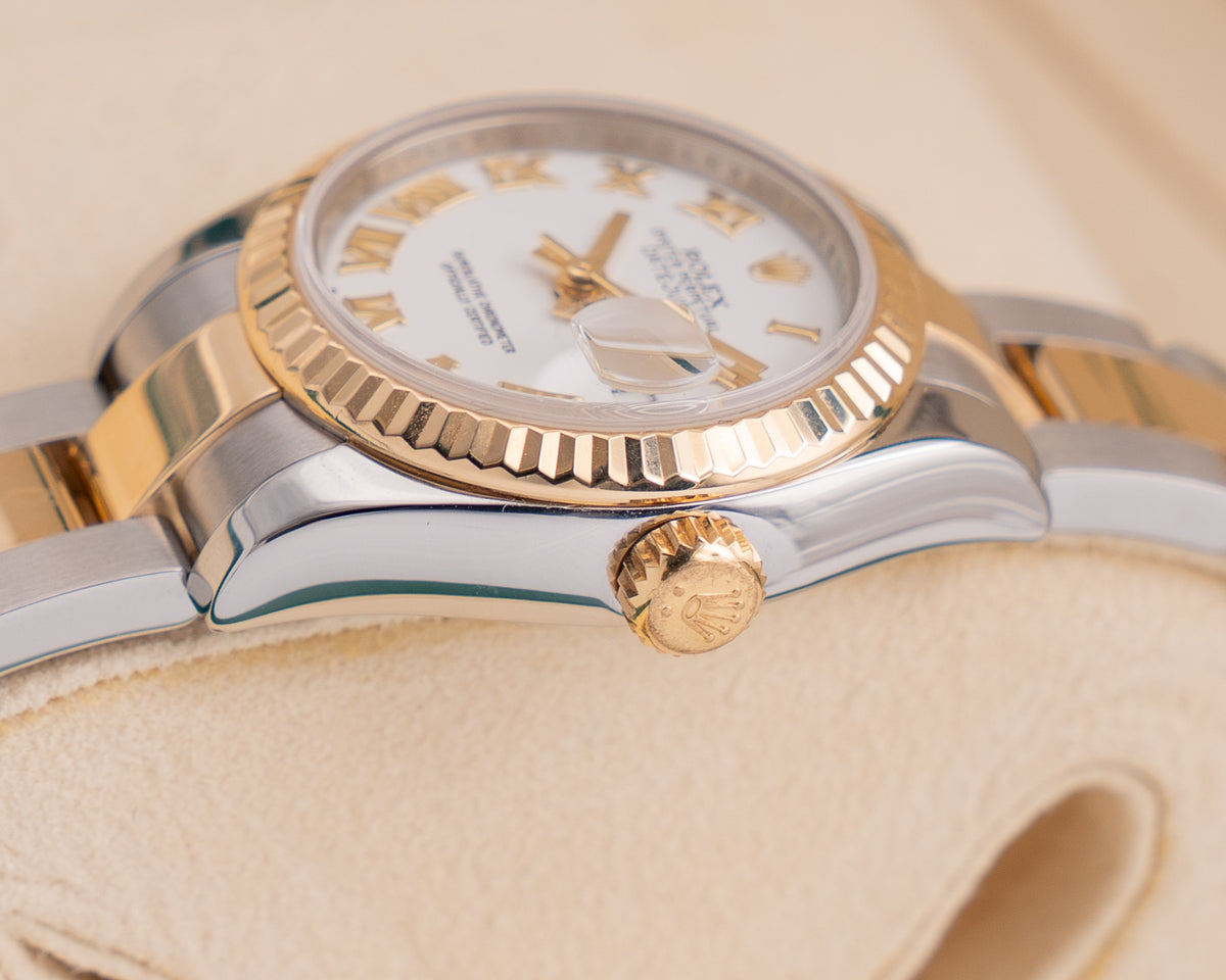 Rolex Datejust 26mm 179173 White Roman  Dial Two Tone 2017
