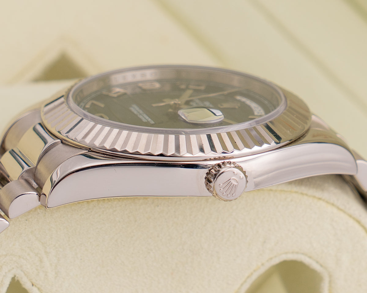 Rolex  Day-Date II 41mm 218239 Blue Wave Dial 2011