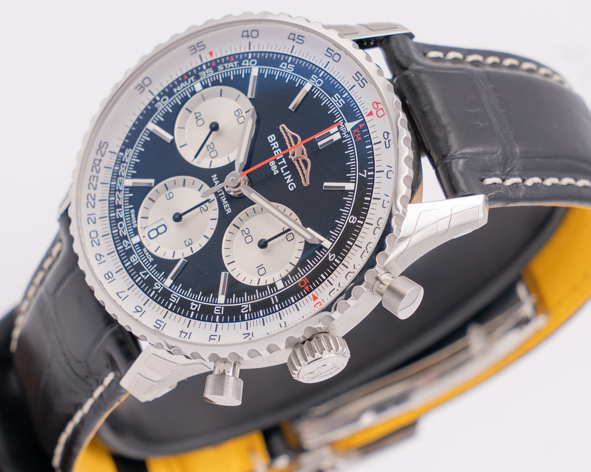 UNWORN STICKERED Breitling Navitimer B01 Chronograph 41mm AB0139 Bland Dial Chronograph