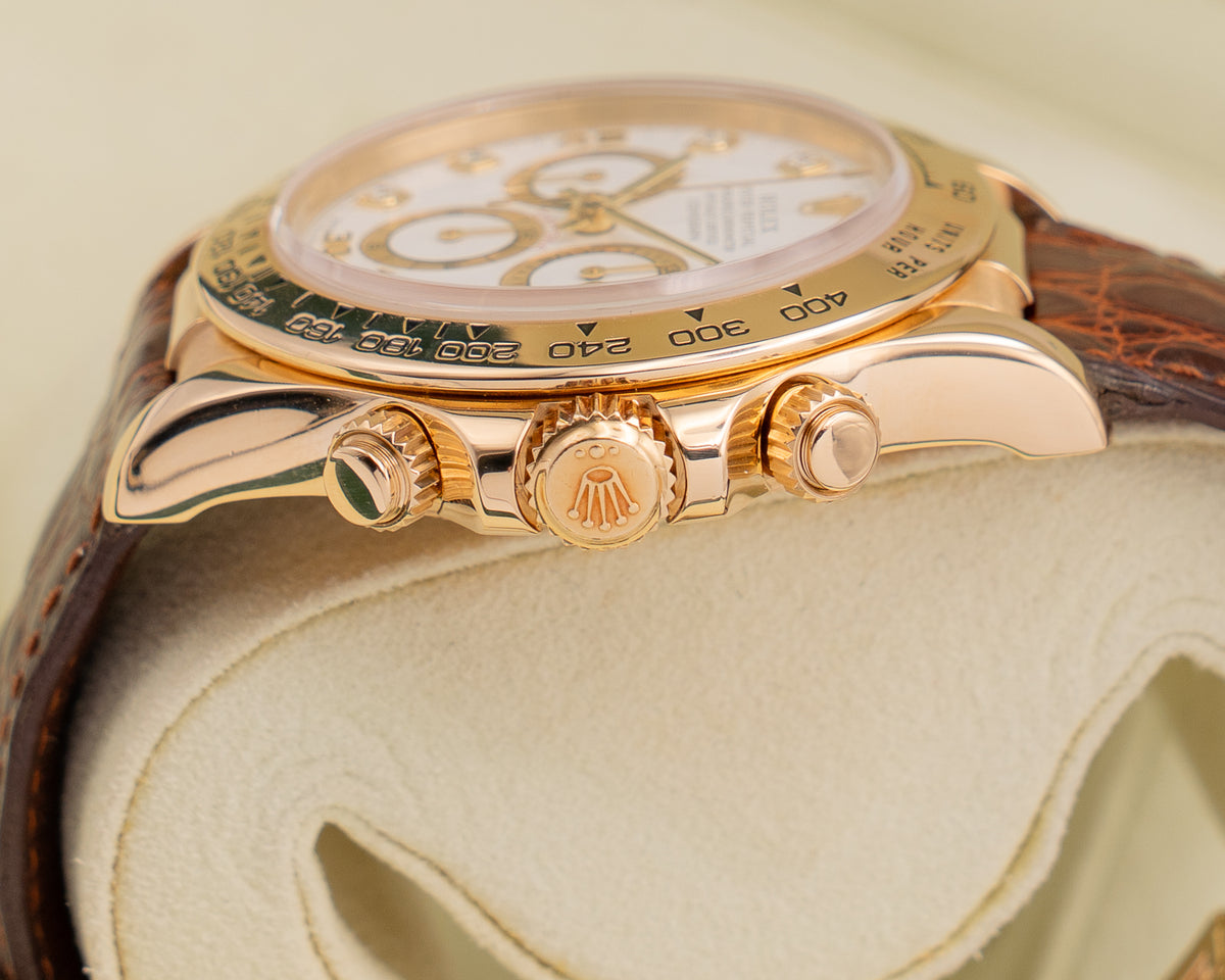 Rolex Daytona 40mm 16518 Yellow Gold Diamond Markets U-Serial