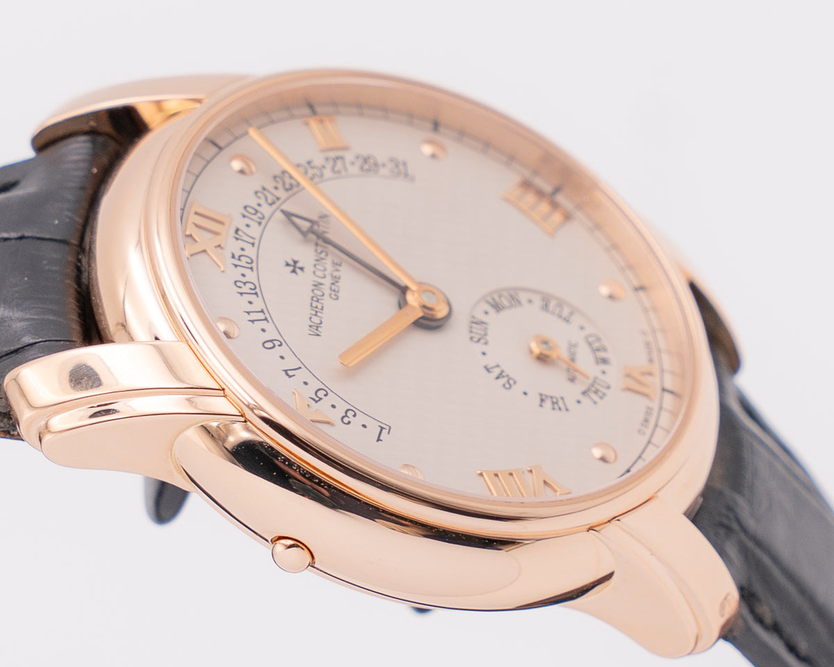 Vacheron Constantin Patrimony 37mm 47245/000R Rose Gold Day Date Retrograde Cream Dial