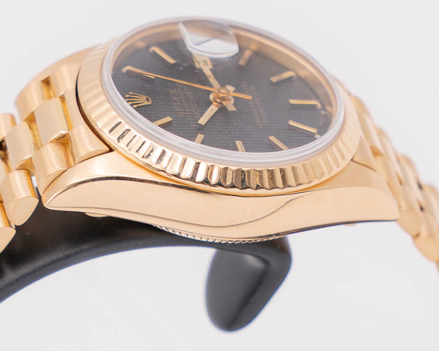 Rolex Datejust 26mm 69178 Yellow Gold Black Tapestry Dial