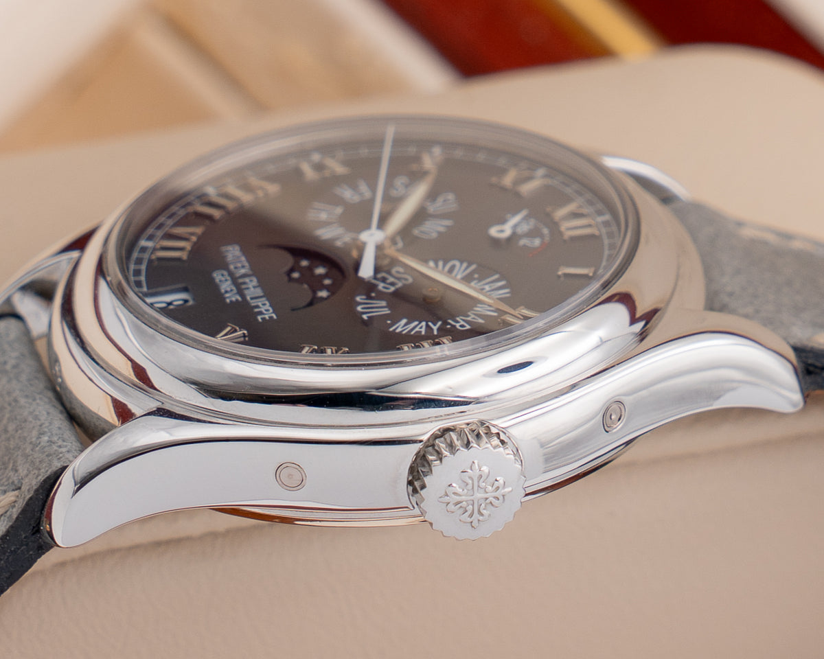 Patek Philippe annual calendar 37mm 5056P Grey Dial On A Grey Leather WYW Strap