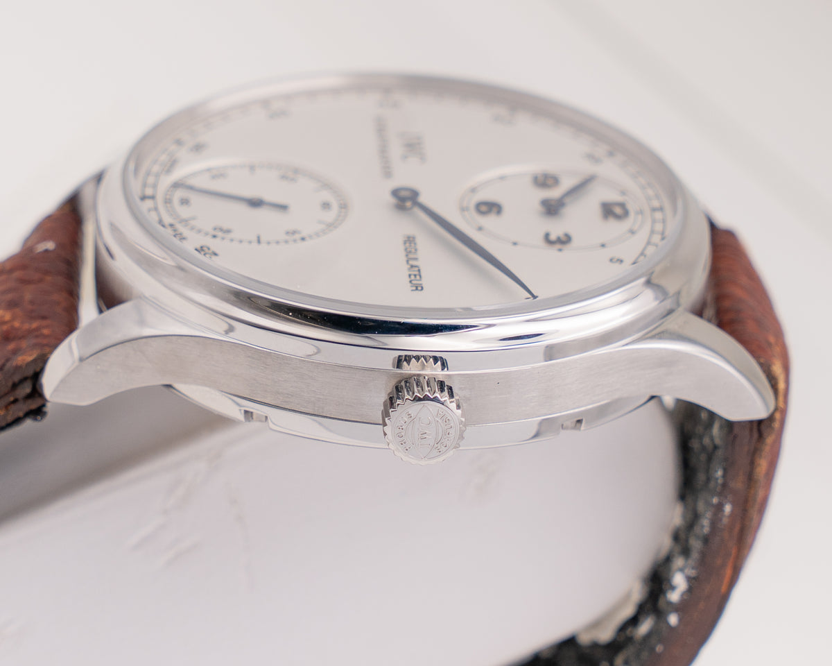 IWC Portugieser Regulateur 43.10mm IW5444-01 Silver Dial Brown Strap 2007