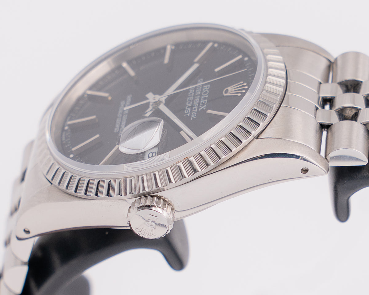 Rolex DateJust 36mm 16220 Black Dial On Jubilee 1990