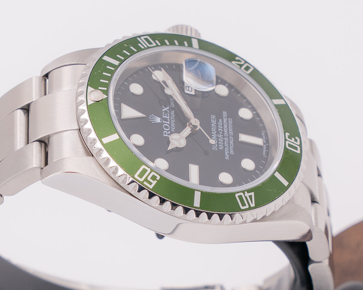 Rolex Submariner Date 40mm 16610lv Green Bezel Black Dial Kermit 2007