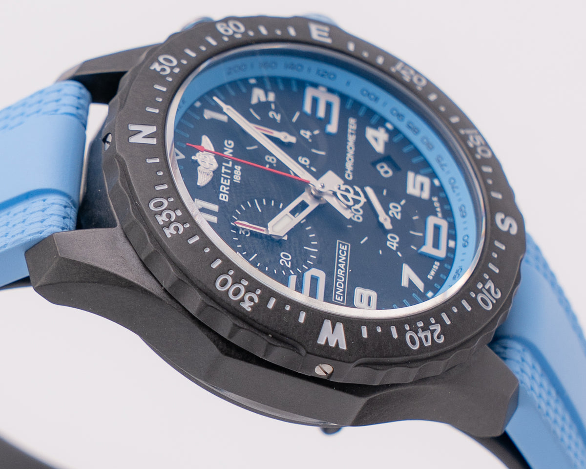 UNWORN Breitling Endurance Pro 38mm Ble Rubber Strap Chronograph