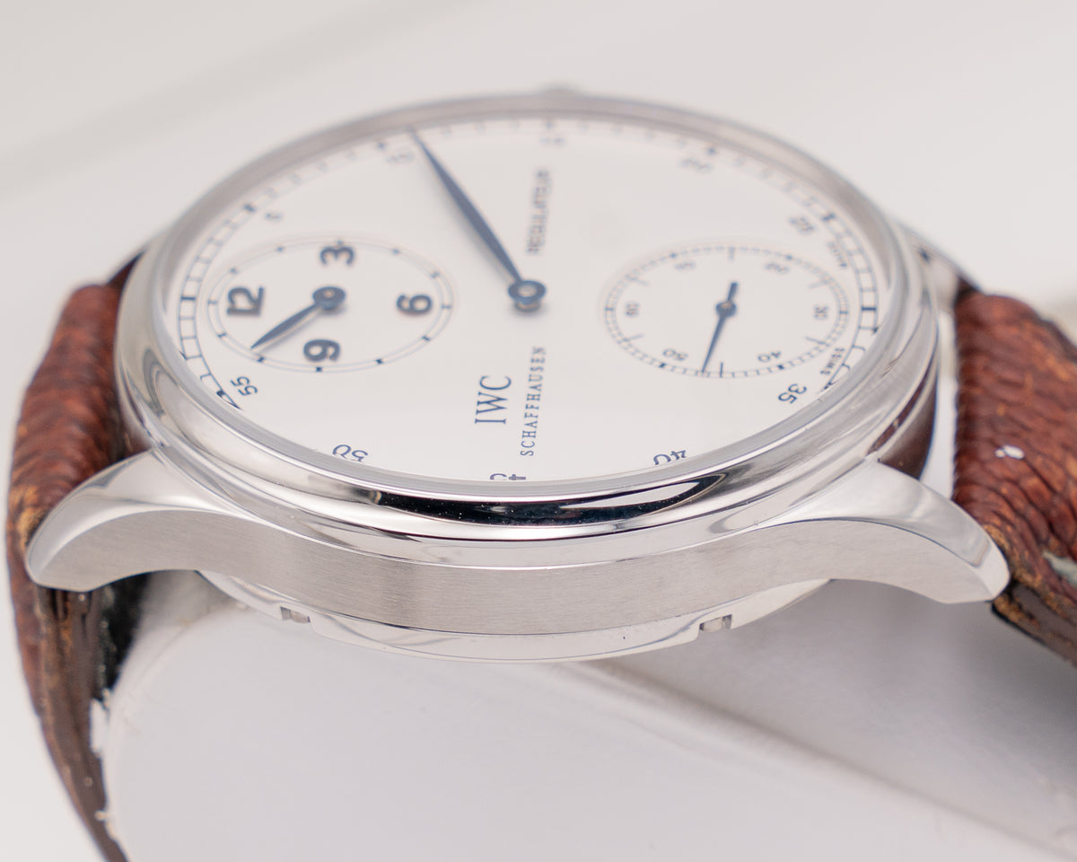 IWC Portugieser Regulateur 43.10mm IW5444-01 Silver Dial Brown Strap 2007