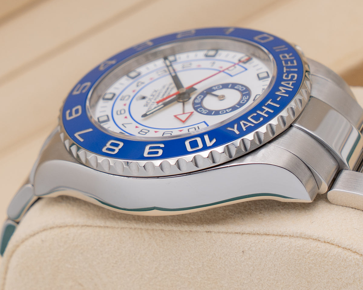 Rolex Yacht-Master 2 44mm 116680 Blue Bezel White Dial 2017