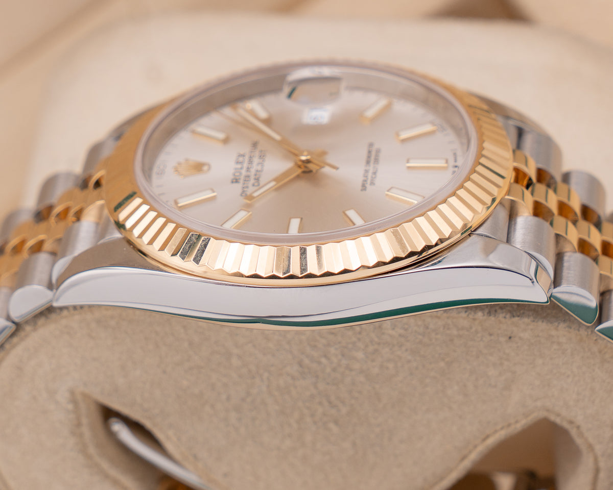 Rolex Datejust 41mm 126333 Two Tone Fluted Jubilee Silver Dial 2024