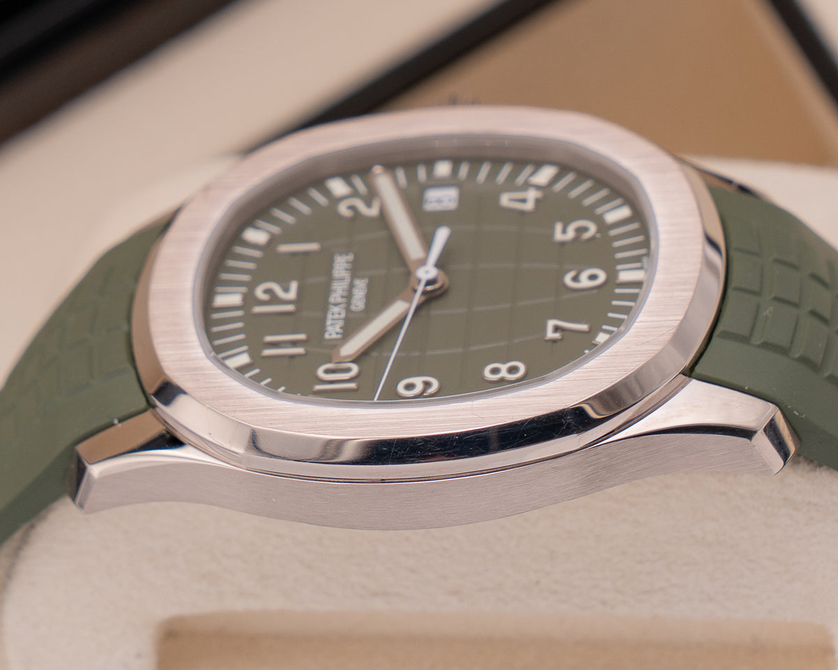 Patek Philippe Aquanaut 42mm 5168G-010 White Gold Khaki Green Dial 2021