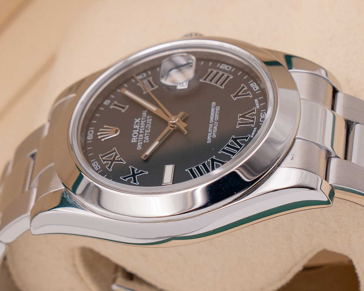 Rolex Datejust II 41mm 116300 Matte Black Roman Dial 2013