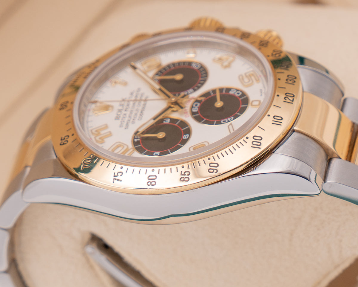 Rolex Daytona 40mm 116523 Two Tone racing dial White Arabic Dials Black Sub Dials