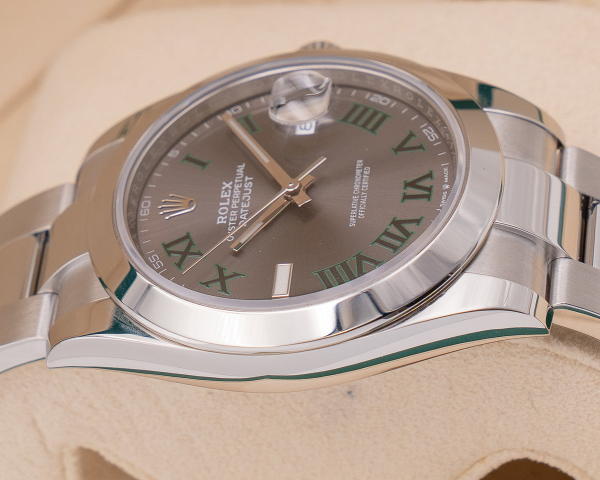 Rolex Datejust 41mm 126300 Wimbledon Dial Smooth Oyster