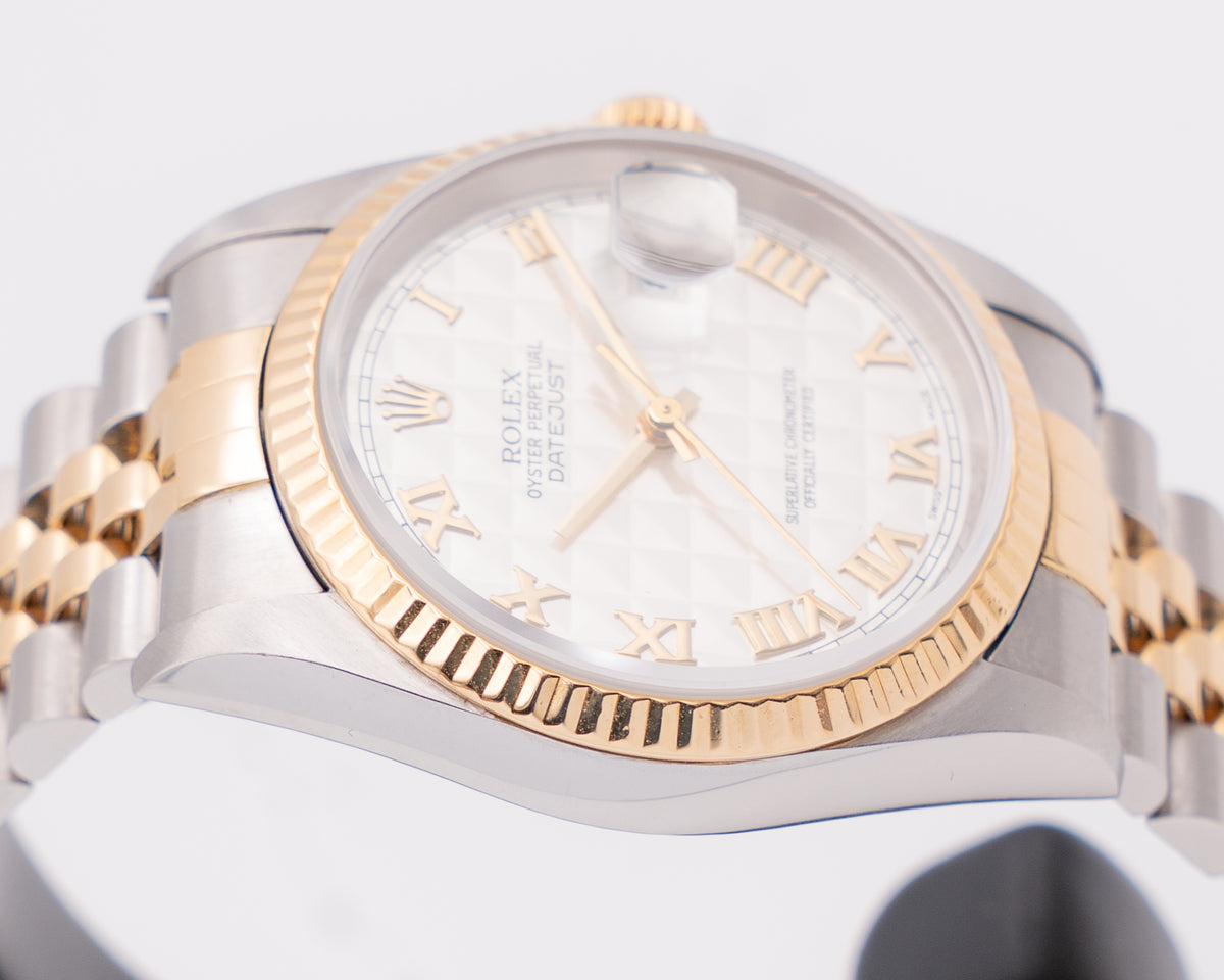 Rolex DateJust 36mm 16233 Pattern Dial Two Tone On Jubilee