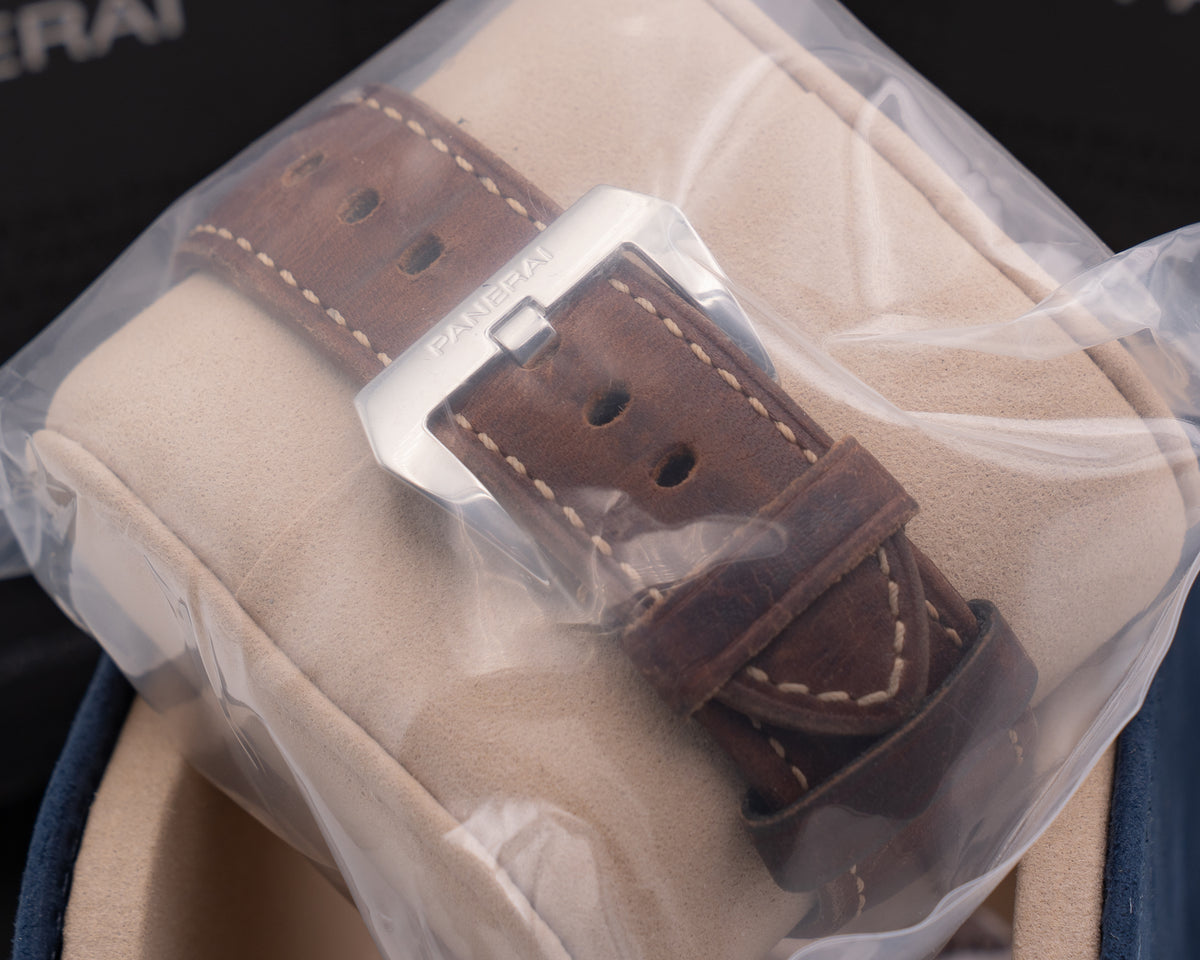 NEW SEALED Radiomir Base Logo 45mm PAM00753 Brown Strap Black Dial 2018