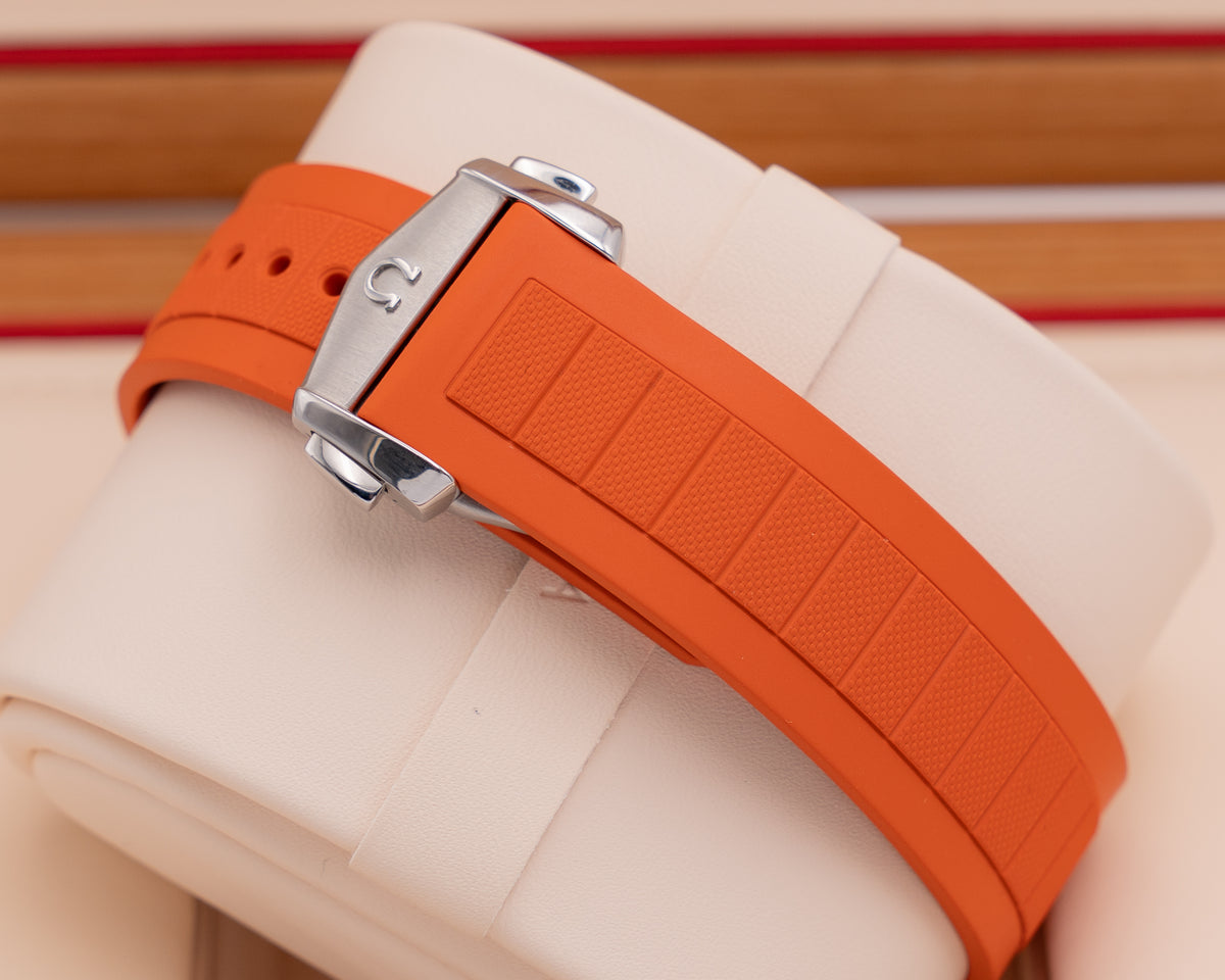 Omega Seamaster Planet Ocean 600M 42mm 217.32.42.21.01.004 Orange Bezel Black Dial Orange Strap 2025