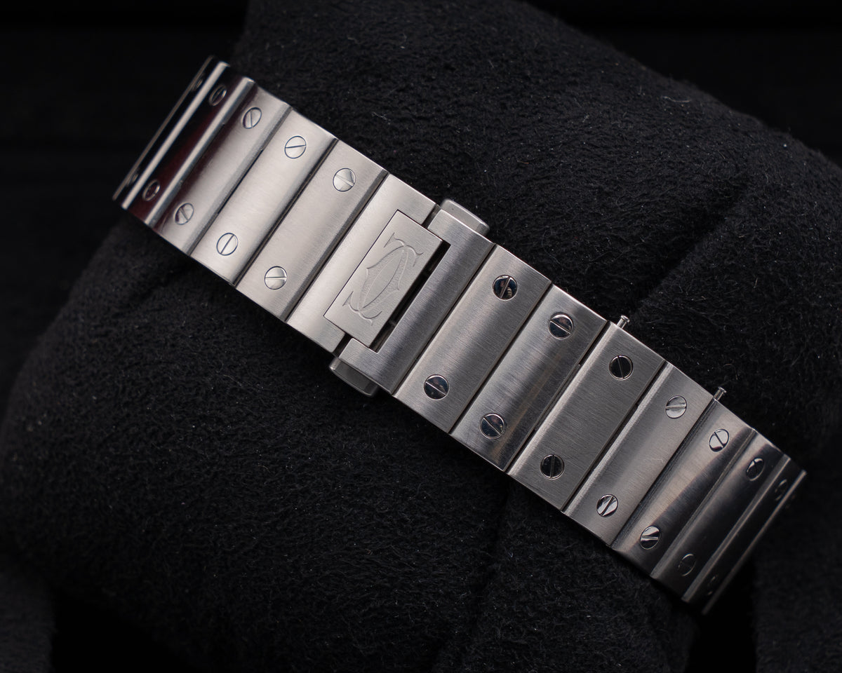 Cartier Santos 39mm WSSA0030 Blue Dial Open Date