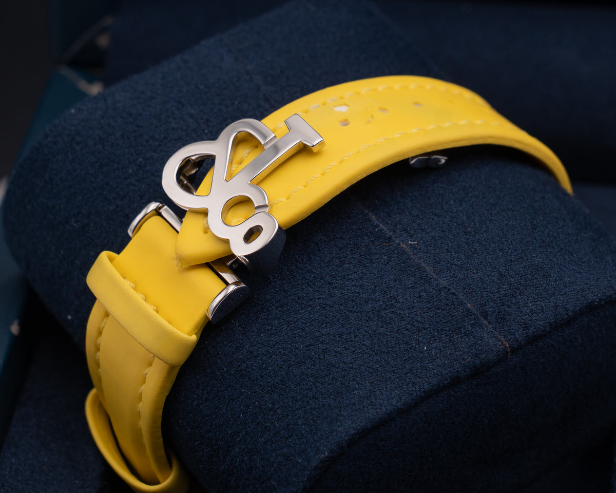 Jacob & Co Five Time Zone Mother of Pearl Diamond Flowers Yellow Strap