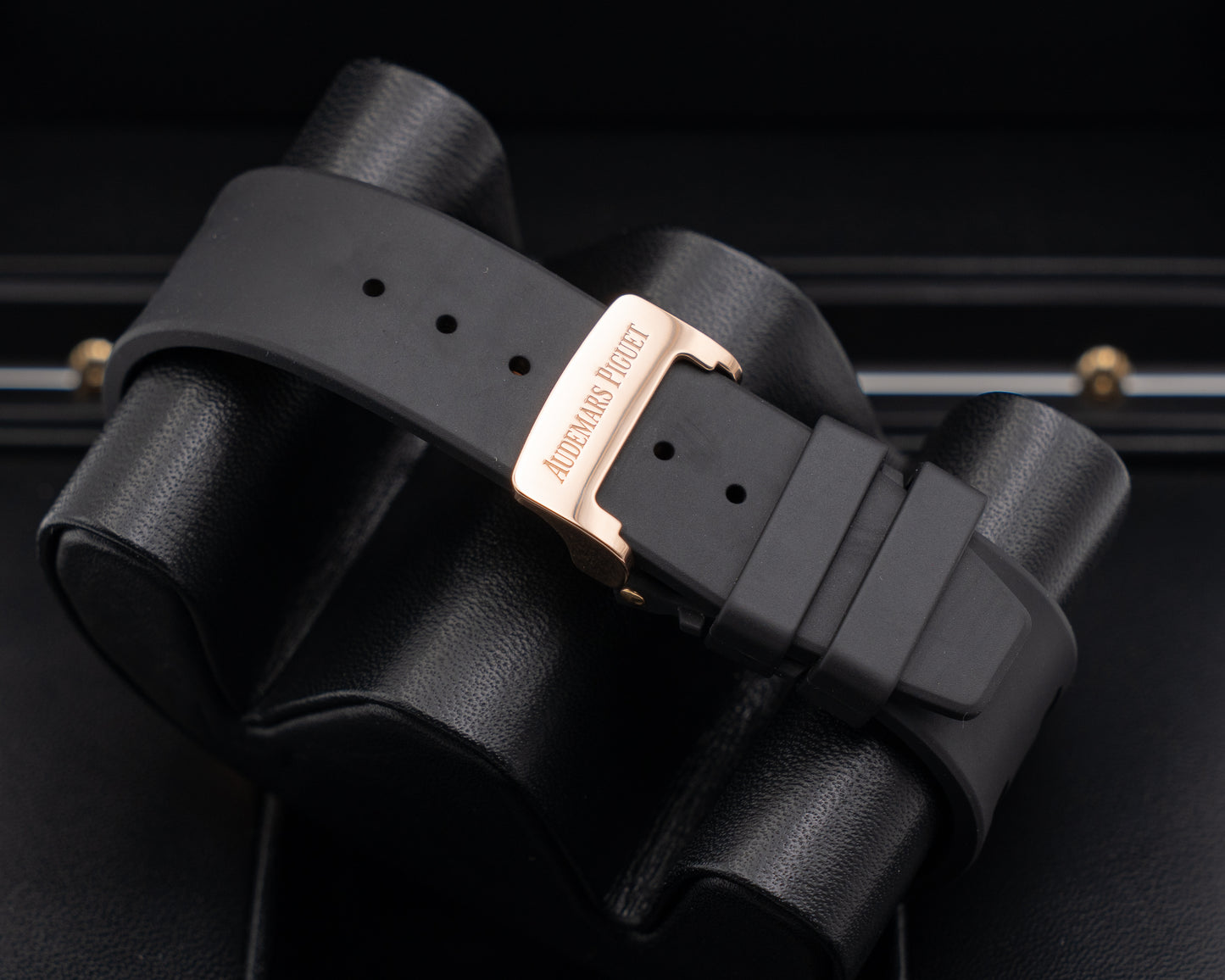 Audemars Piguet Royal Oak 41mm 15400OR Pink Gold Black Strap 2014