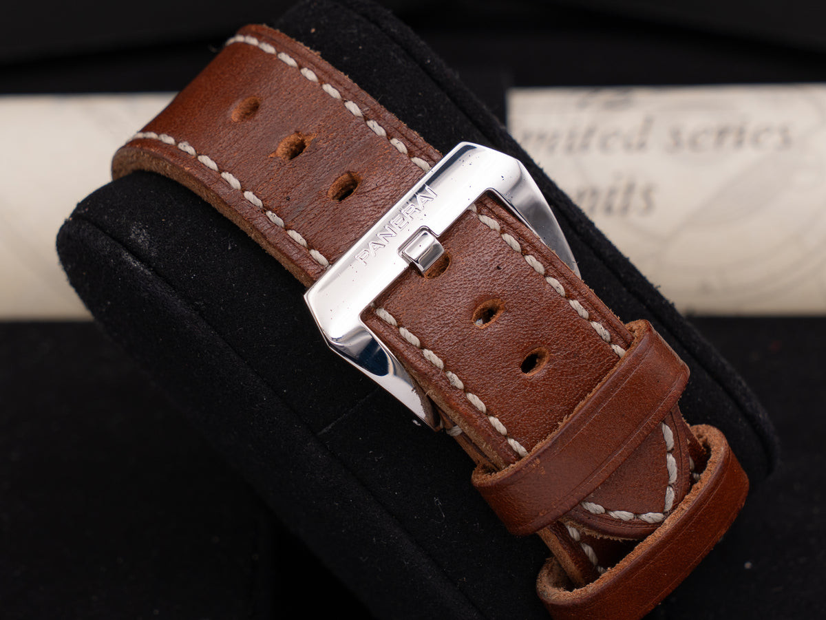 1 of 750 Panerai Radiomir S.L.C. 3 Days 47mm Pam00449 Black Dial Brown Strap