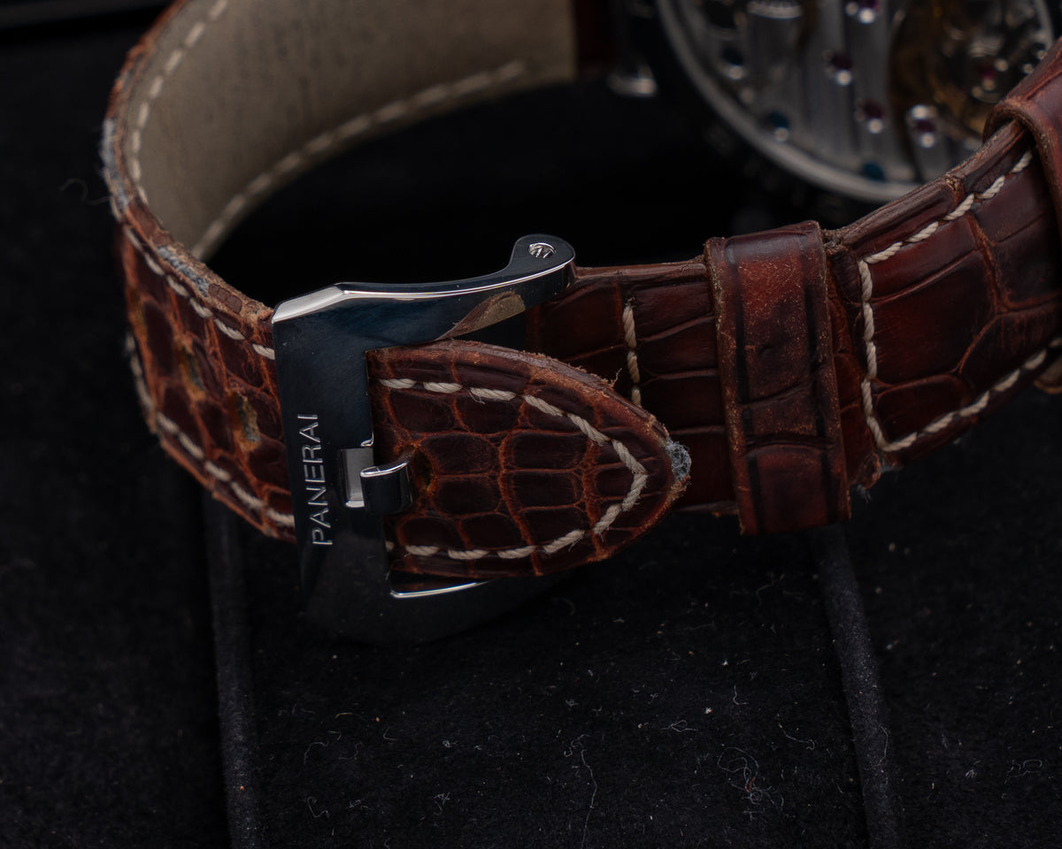 Panerai Radiomir Black Seal 44mm pam00183 Brown Leather Strap 2006