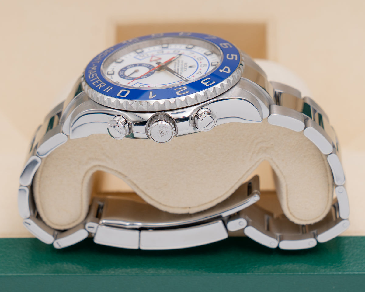 Rolex Yacht-Master 2 44mm 116680 Blue Bezel White Dial 2017