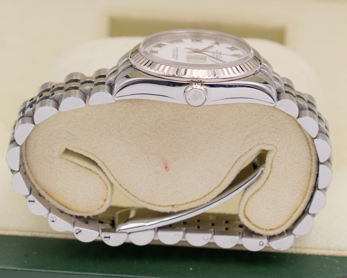 Rolex Steel and White Gold Datejust 31mm  178274 On Jubilee Open Date