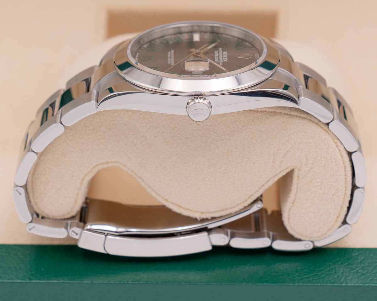 Rolex Datejust 41mm 126300 Wimbledon Dial Smooth Oyster