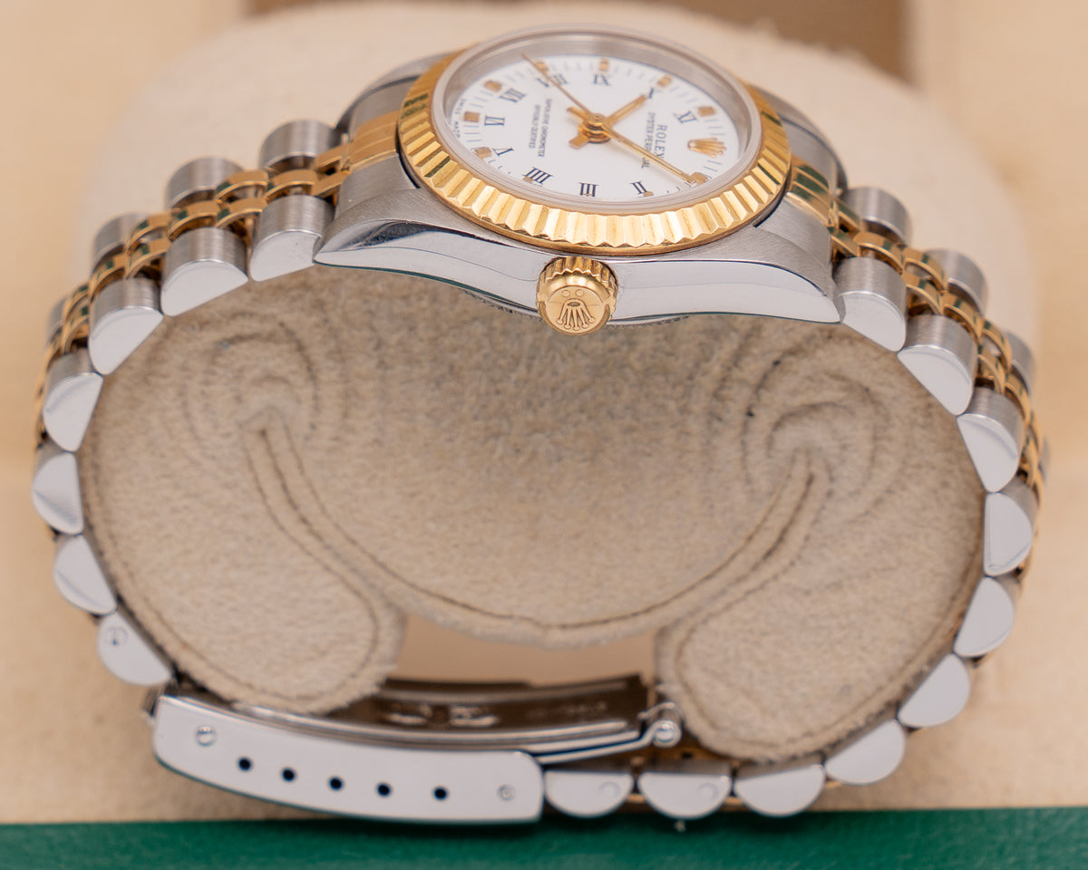 Rolex Oyster Perpetual 26mm 76193 White Roman Dial A Serial